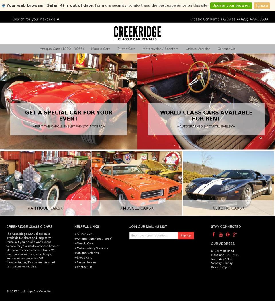 Copy of 1\/22\/16 Shopify theme site example creekridgecarcollection.com