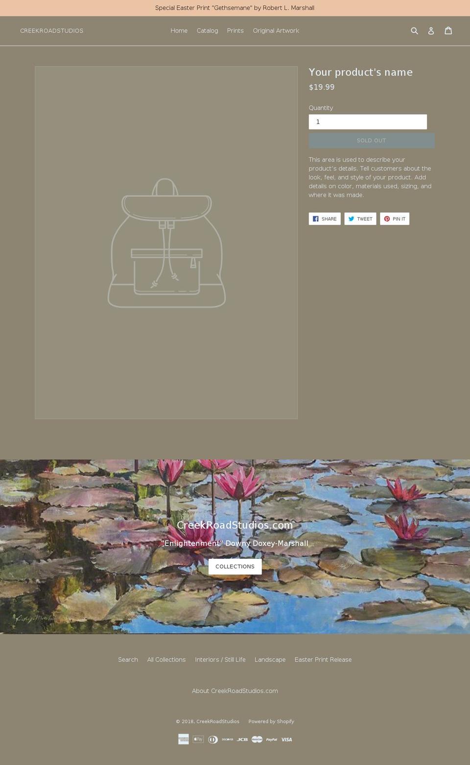 creekroadstudios.com shopify website screenshot