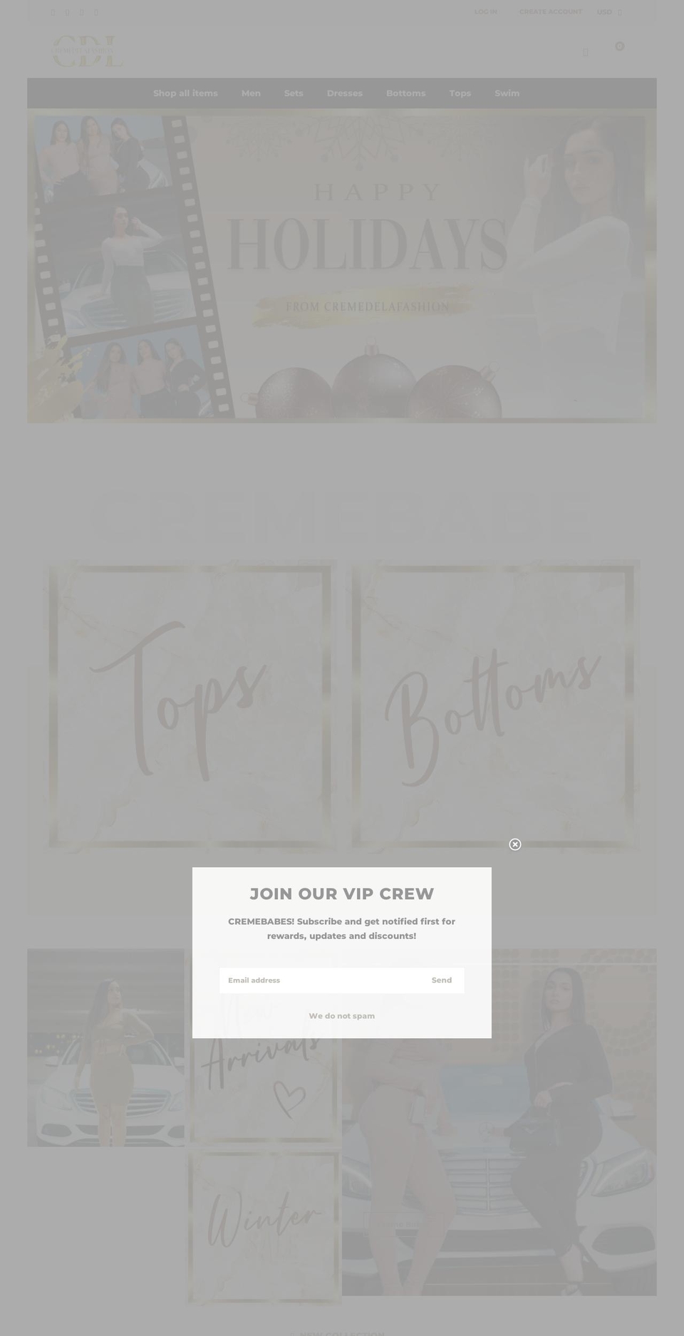 Neutrals Shopify theme site example cremedelafashion.com