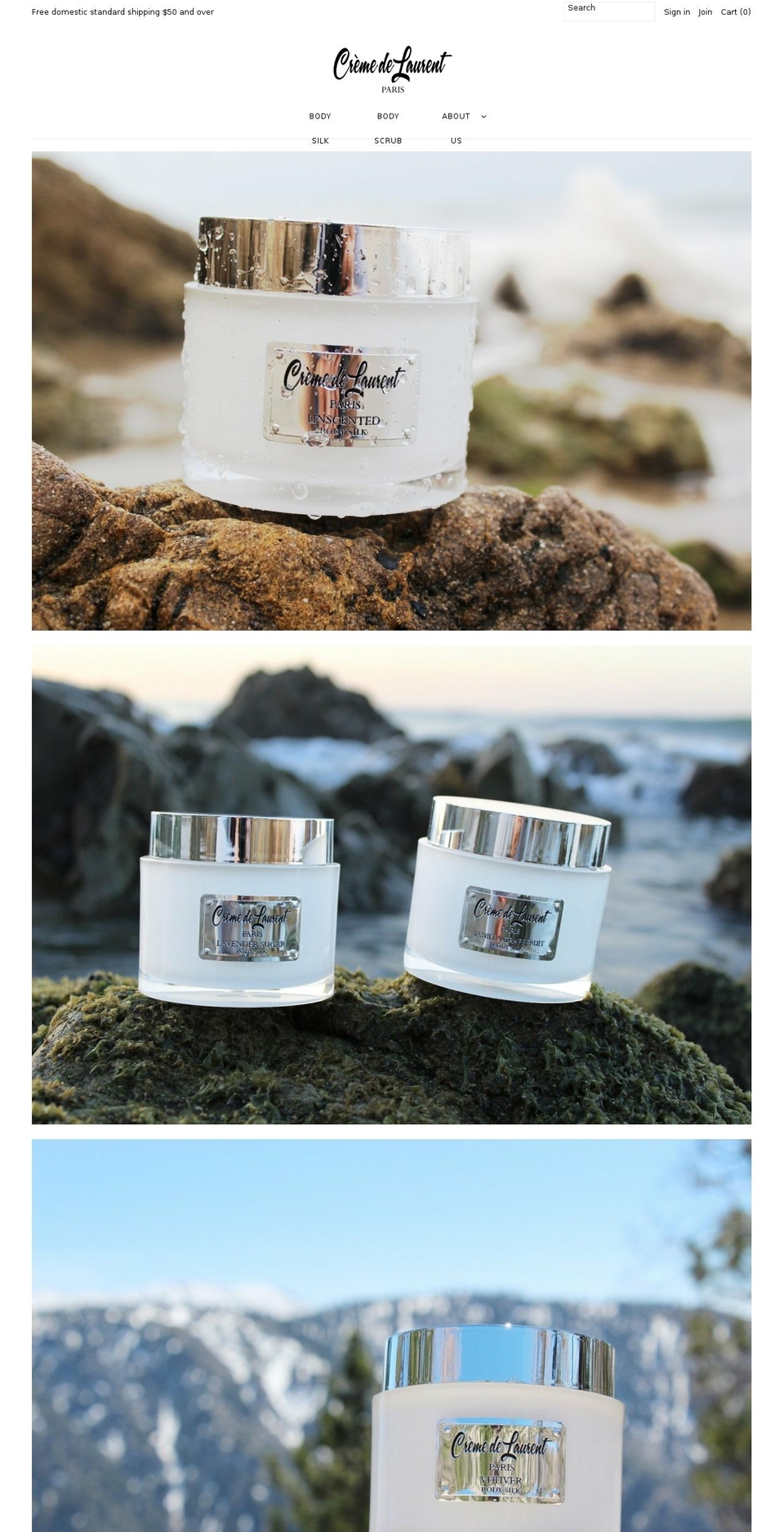 cremedelaurent.com shopify website screenshot