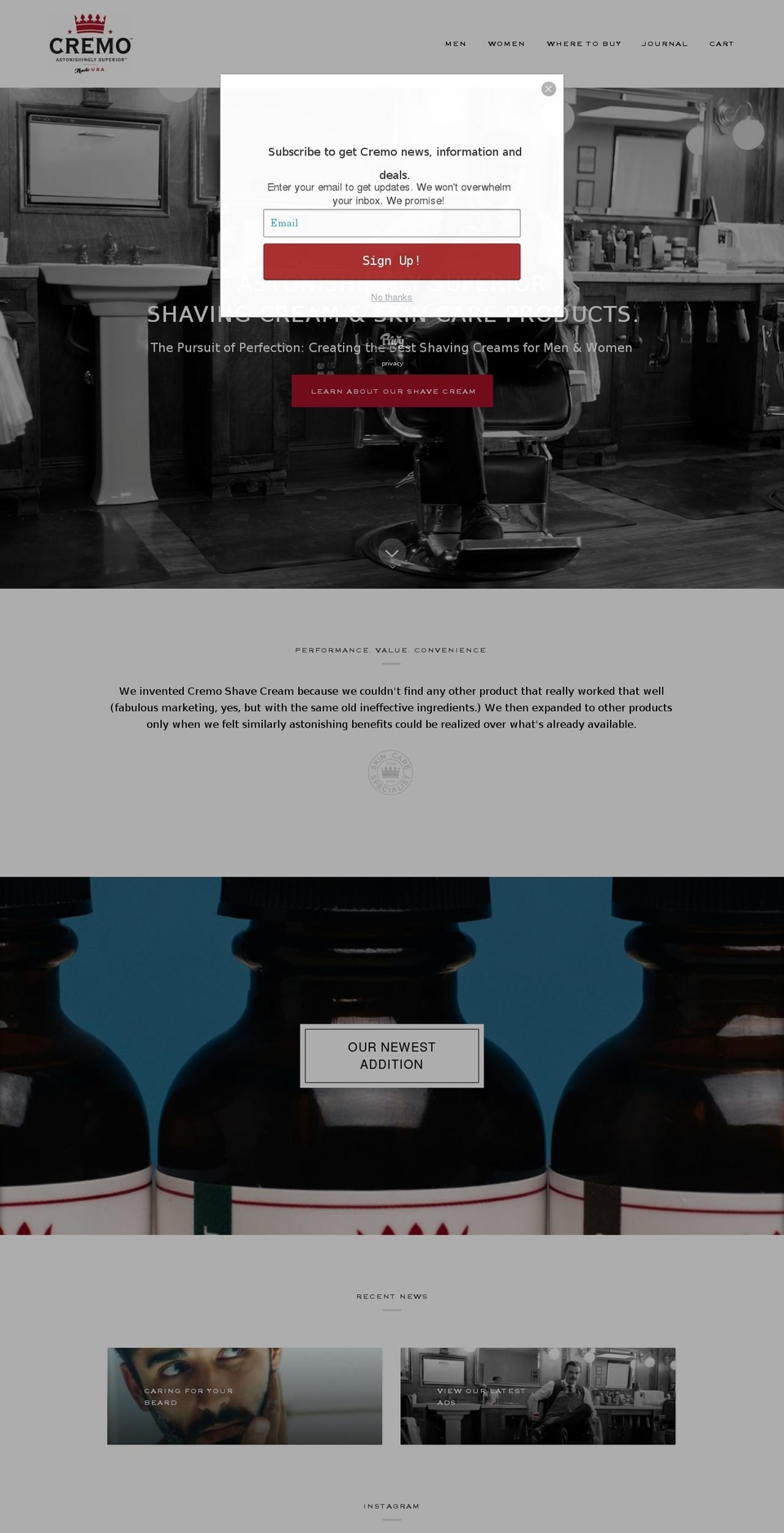 cremocompany.com shopify website screenshot