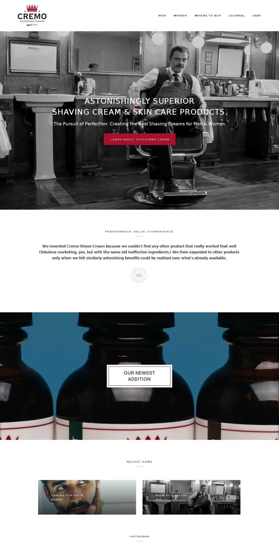 cremocream.com shopify website screenshot