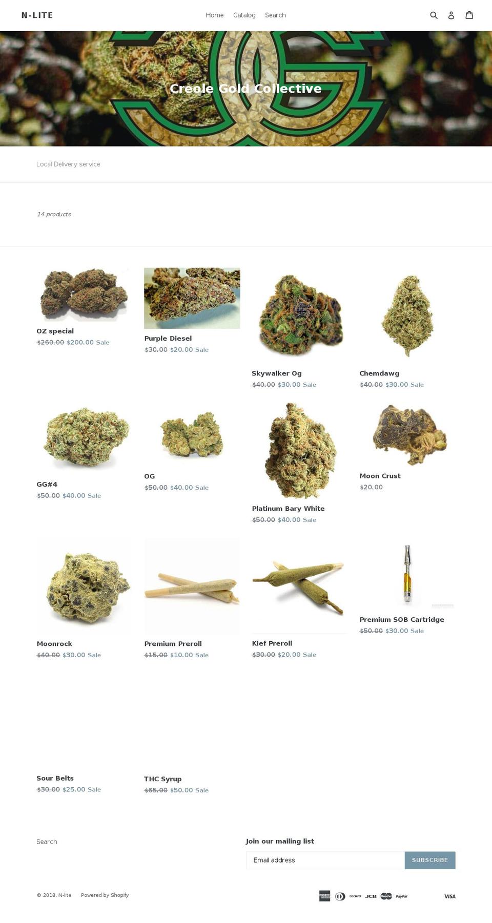creolegold.info shopify website screenshot
