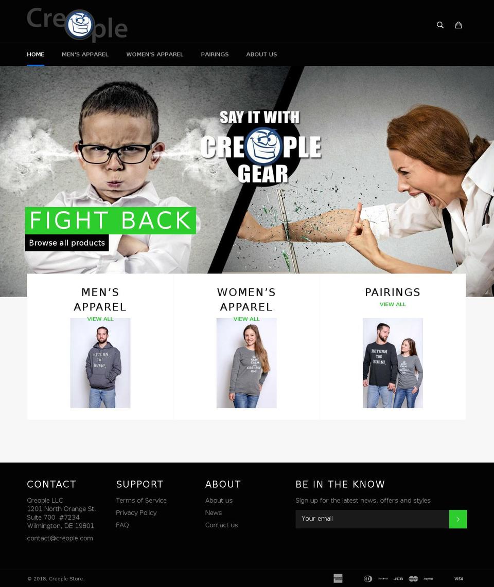 creoples.com — Shopify storefront screenshot