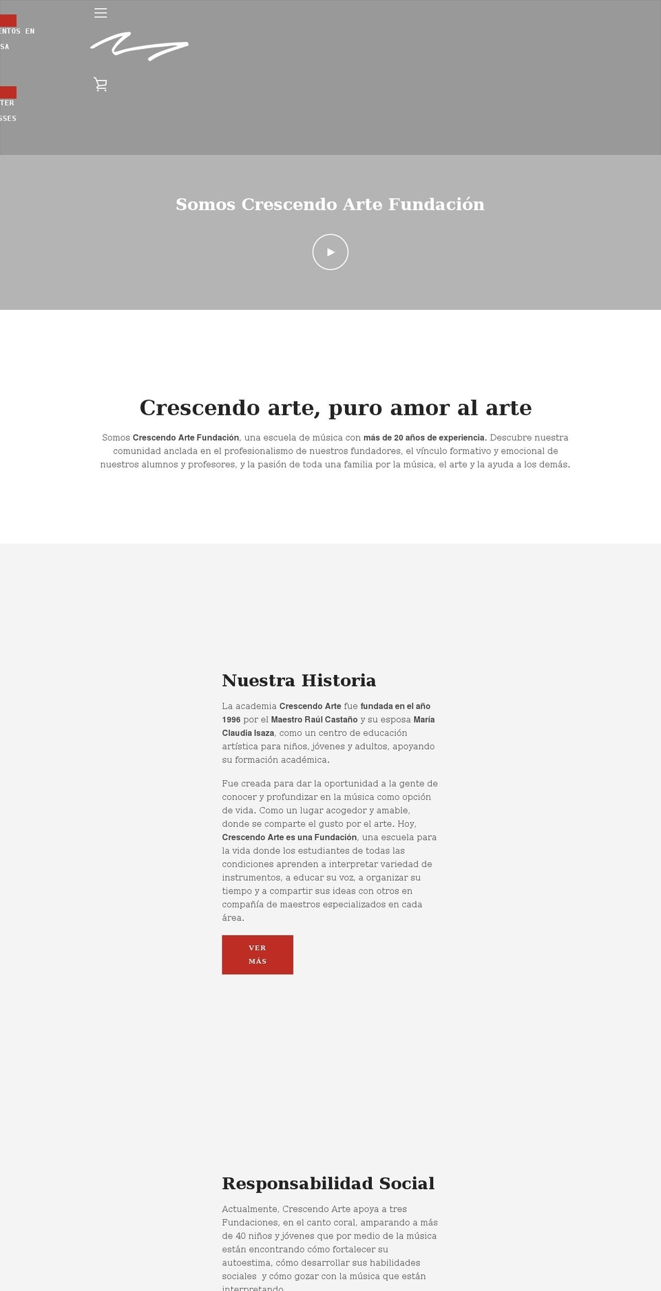 crescendoarte.com shopify website screenshot