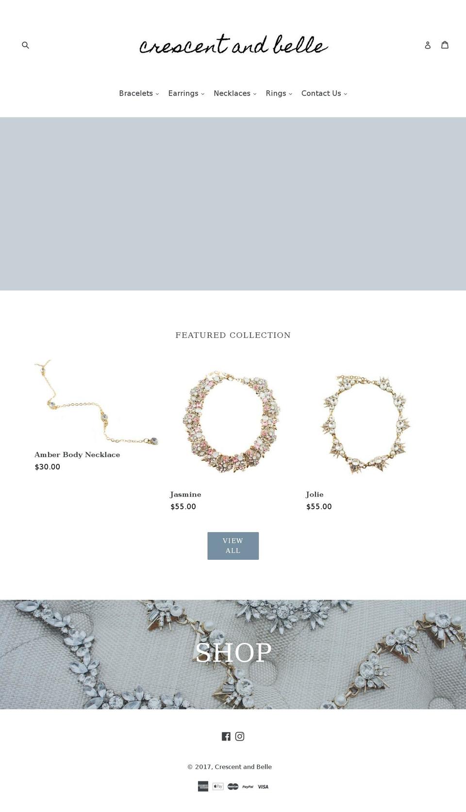 crescentandbelle.com shopify website screenshot
