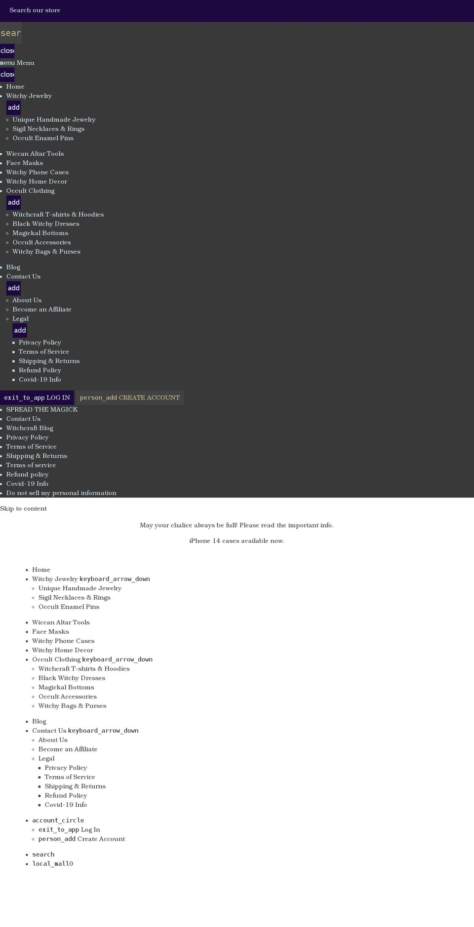 crescentchalice.com shopify website screenshot