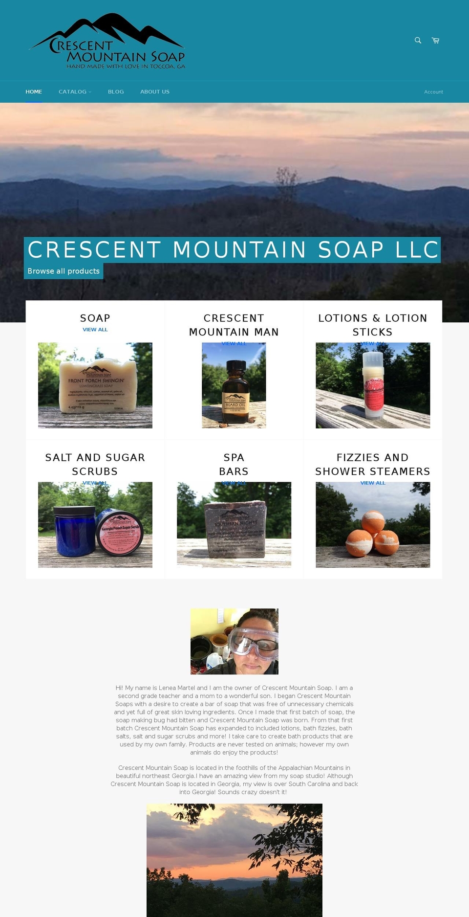 crescentmountainsoap.com — Shopify storefront screenshot