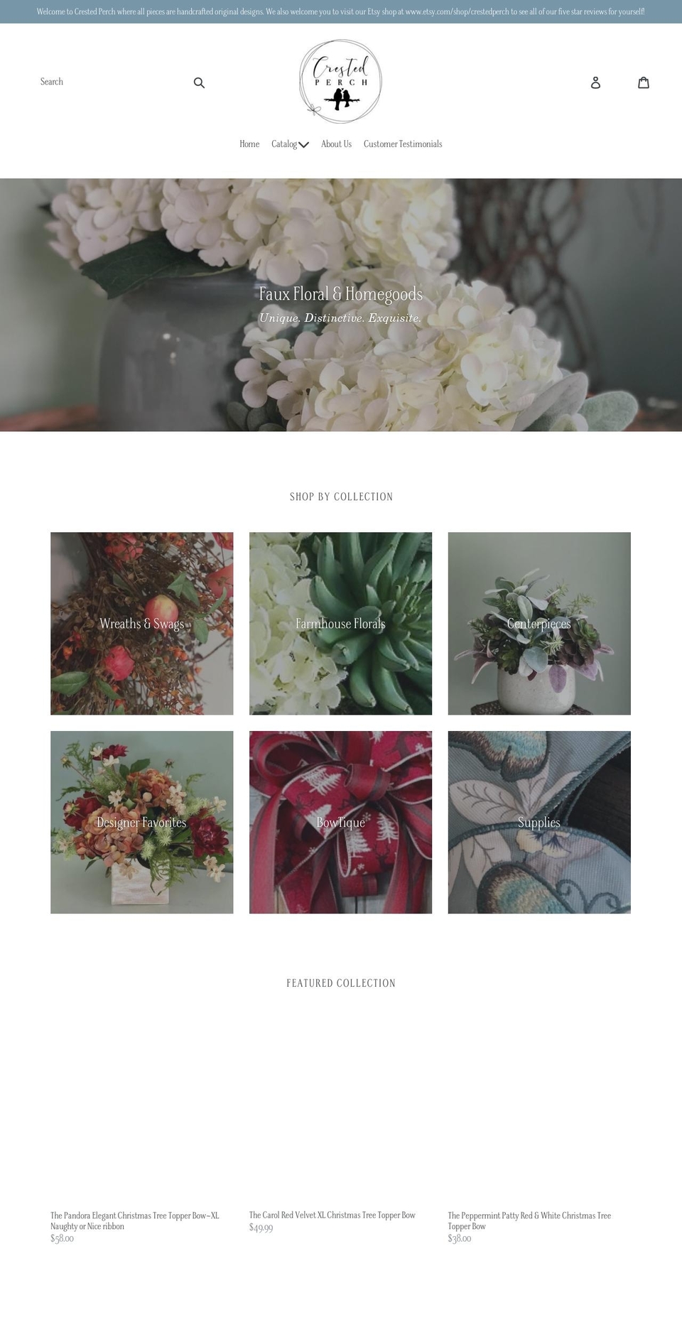 crestedperch.com shopify website screenshot