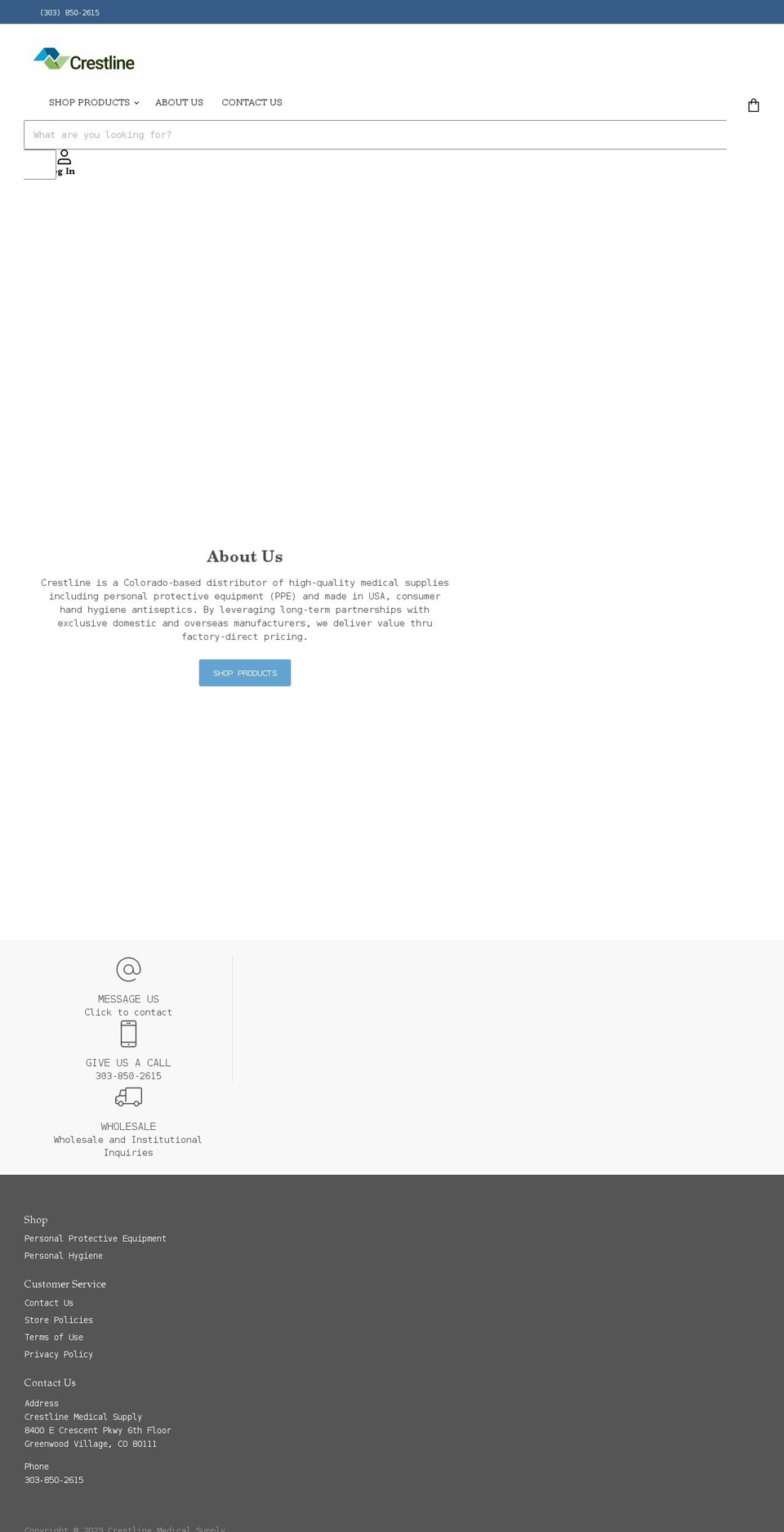 crestlinemed.com shopify website screenshot