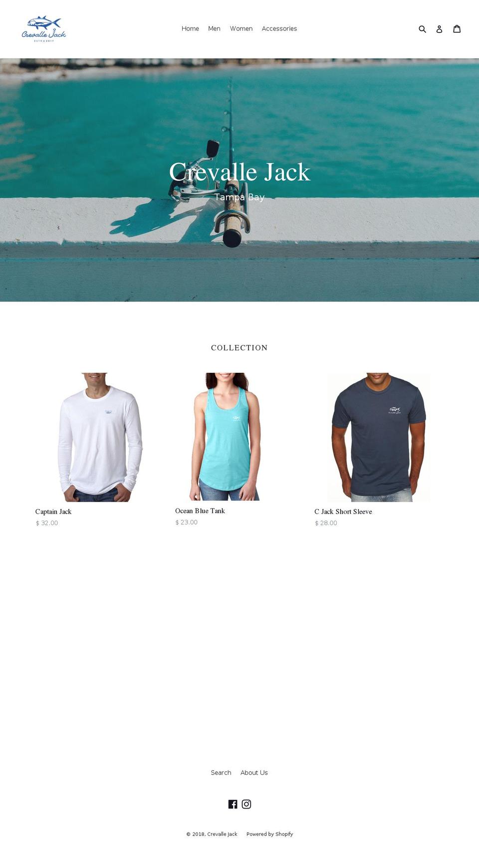 crevallejack.com — Shopify storefront screenshot
