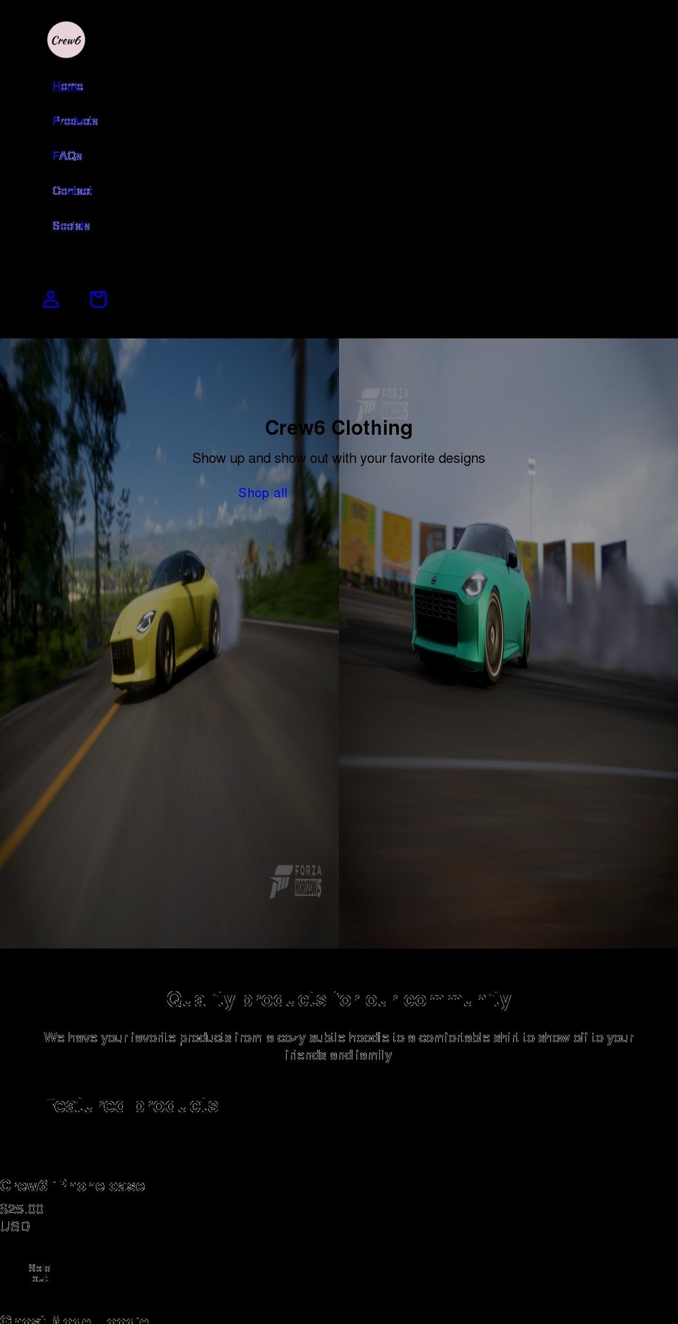 crew6media.com shopify website screenshot