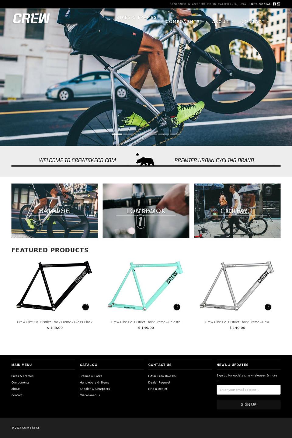 crewbikeco.com shopify website screenshot