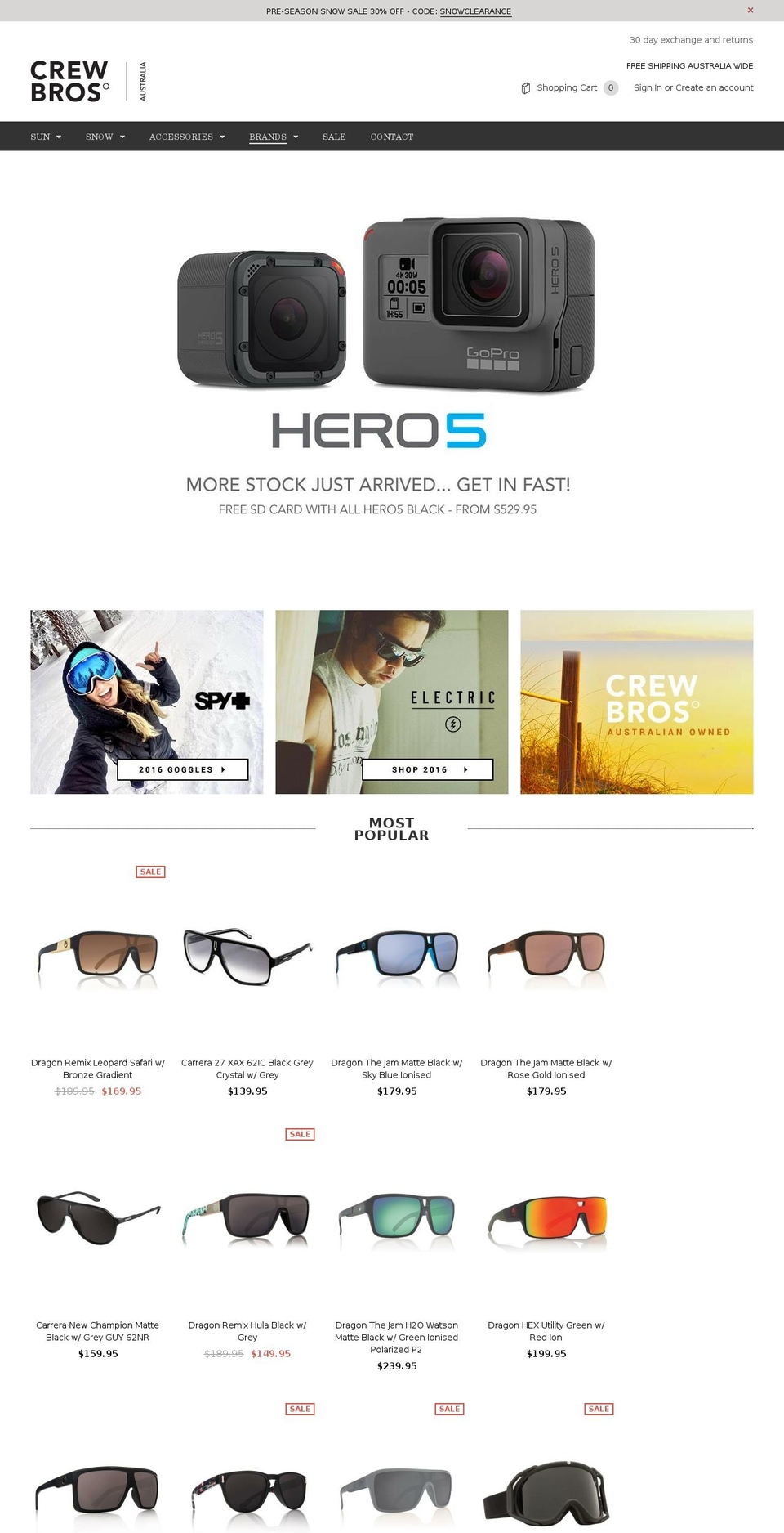 crewbros.com shopify website screenshot