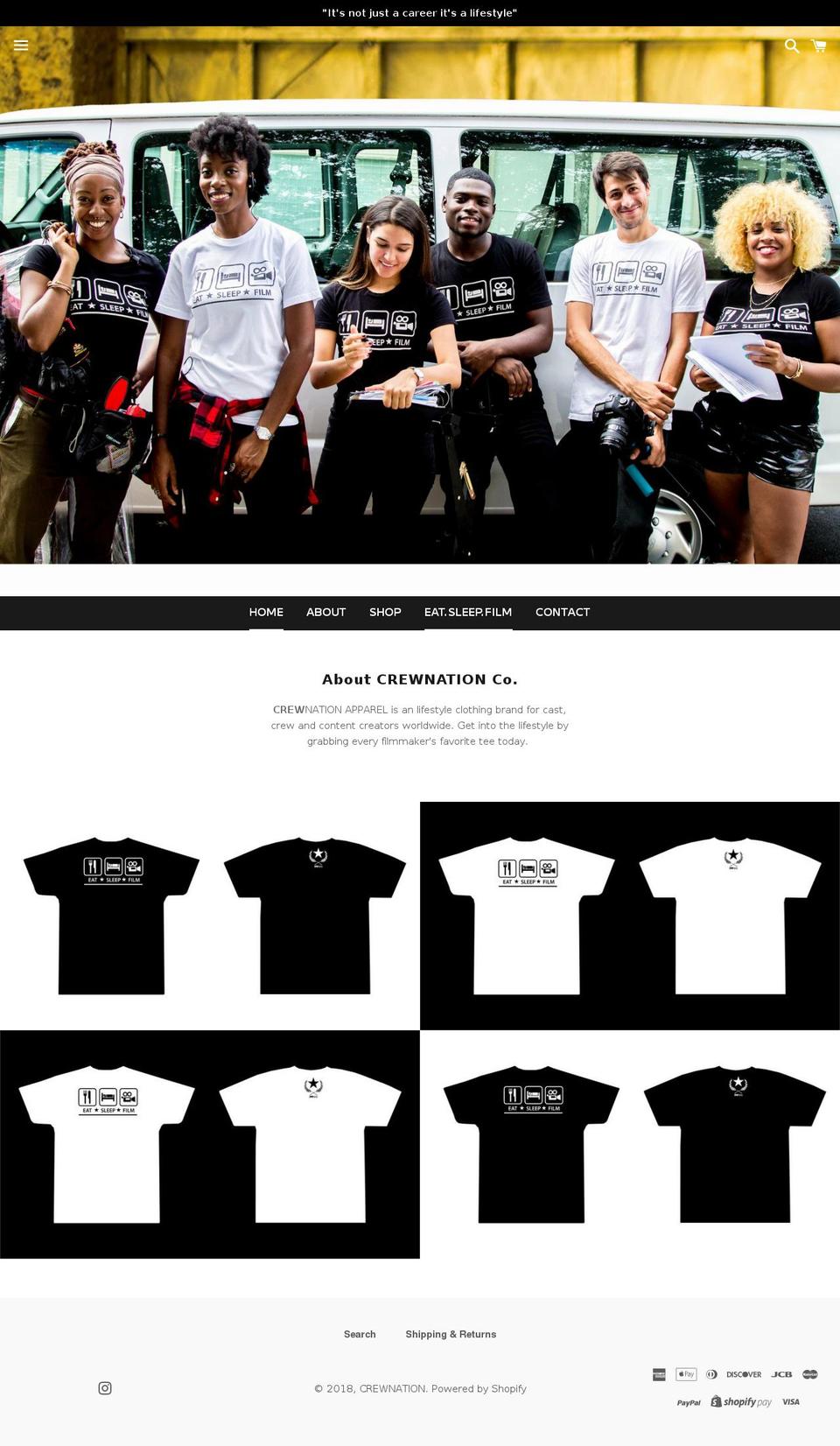 crewnation.com — Shopify storefront screenshot