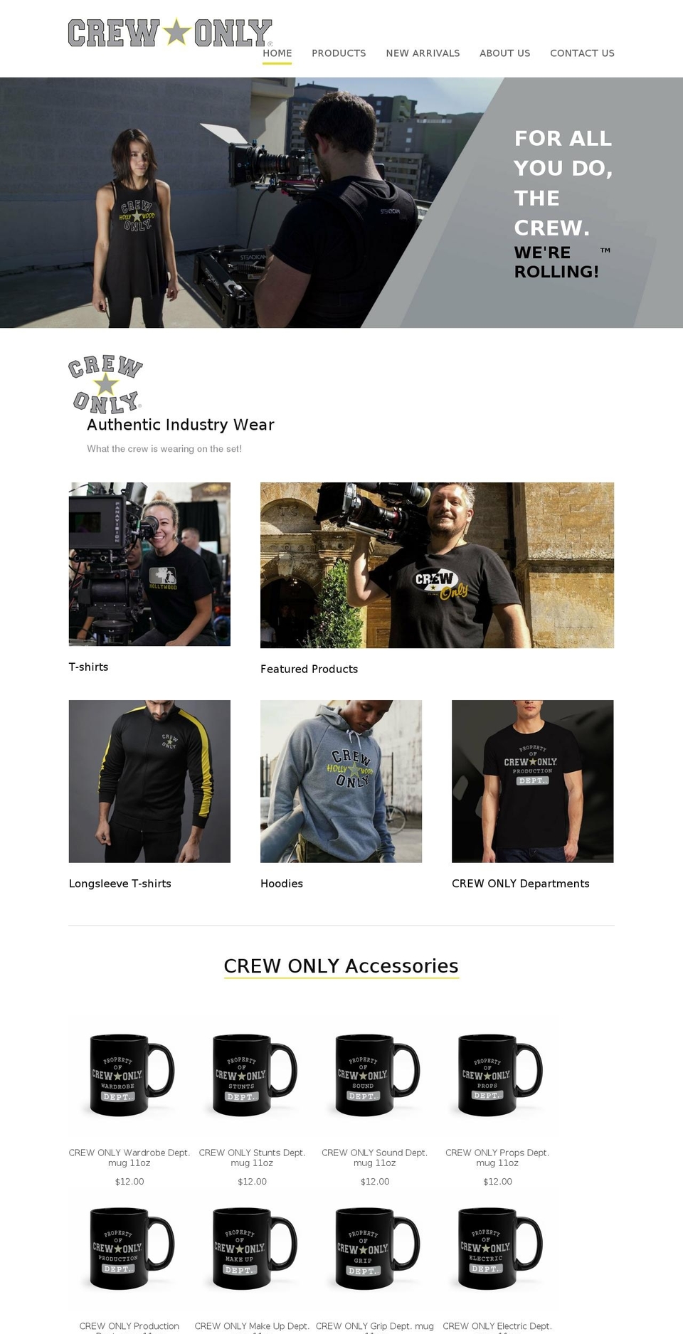 crewonlyclothing.co shopify website screenshot