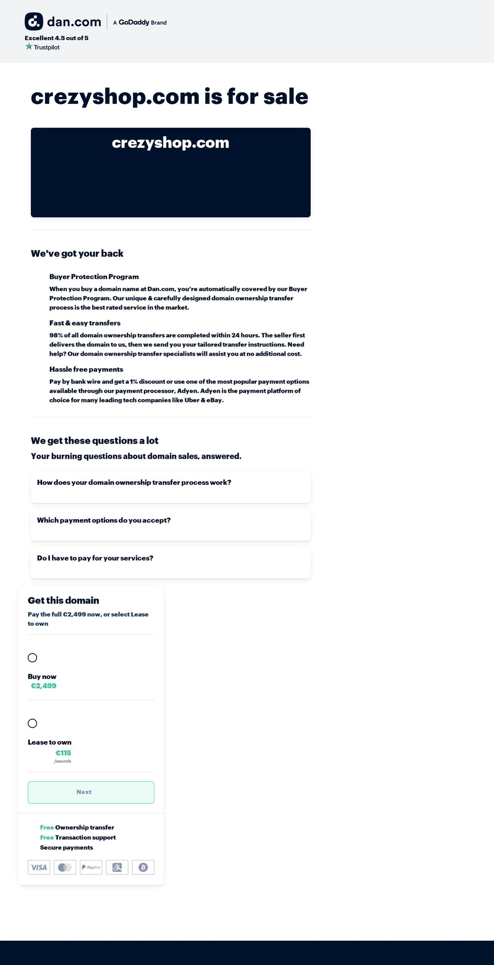 crezyshop.com — Shopify storefront screenshot