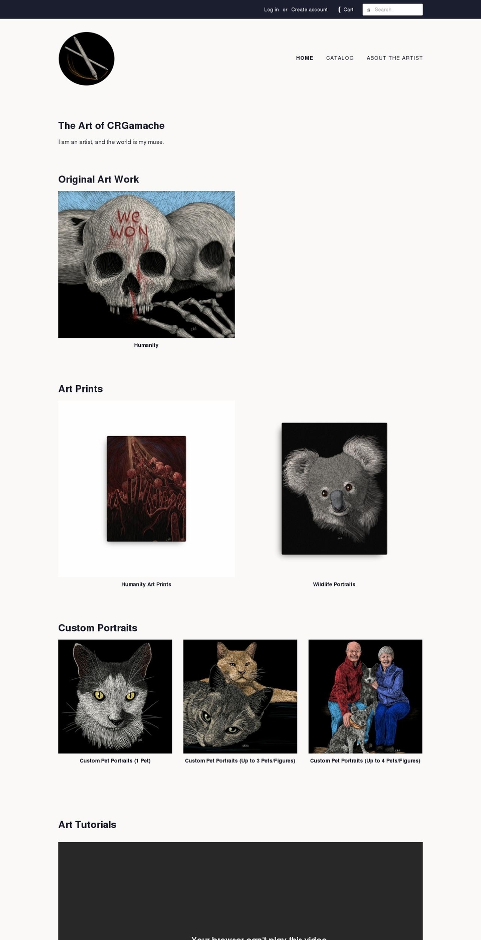 crgamache.com shopify website screenshot