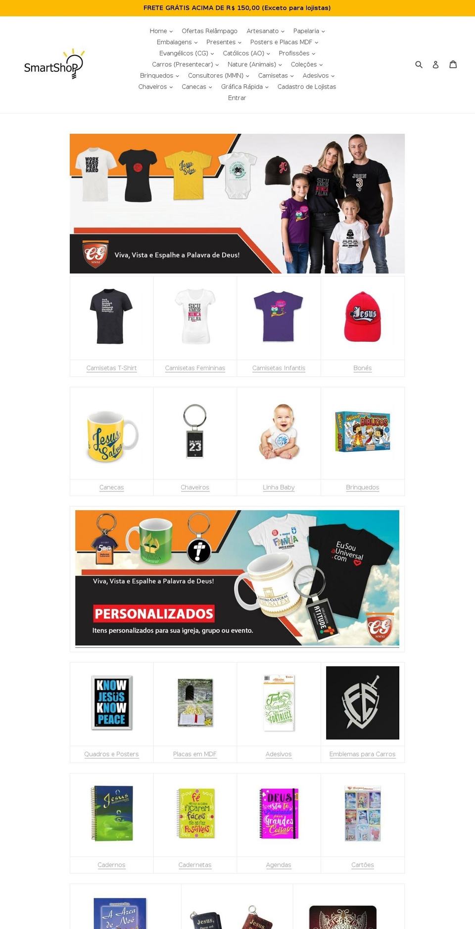 criacoesgospel.com — Shopify storefront screenshot