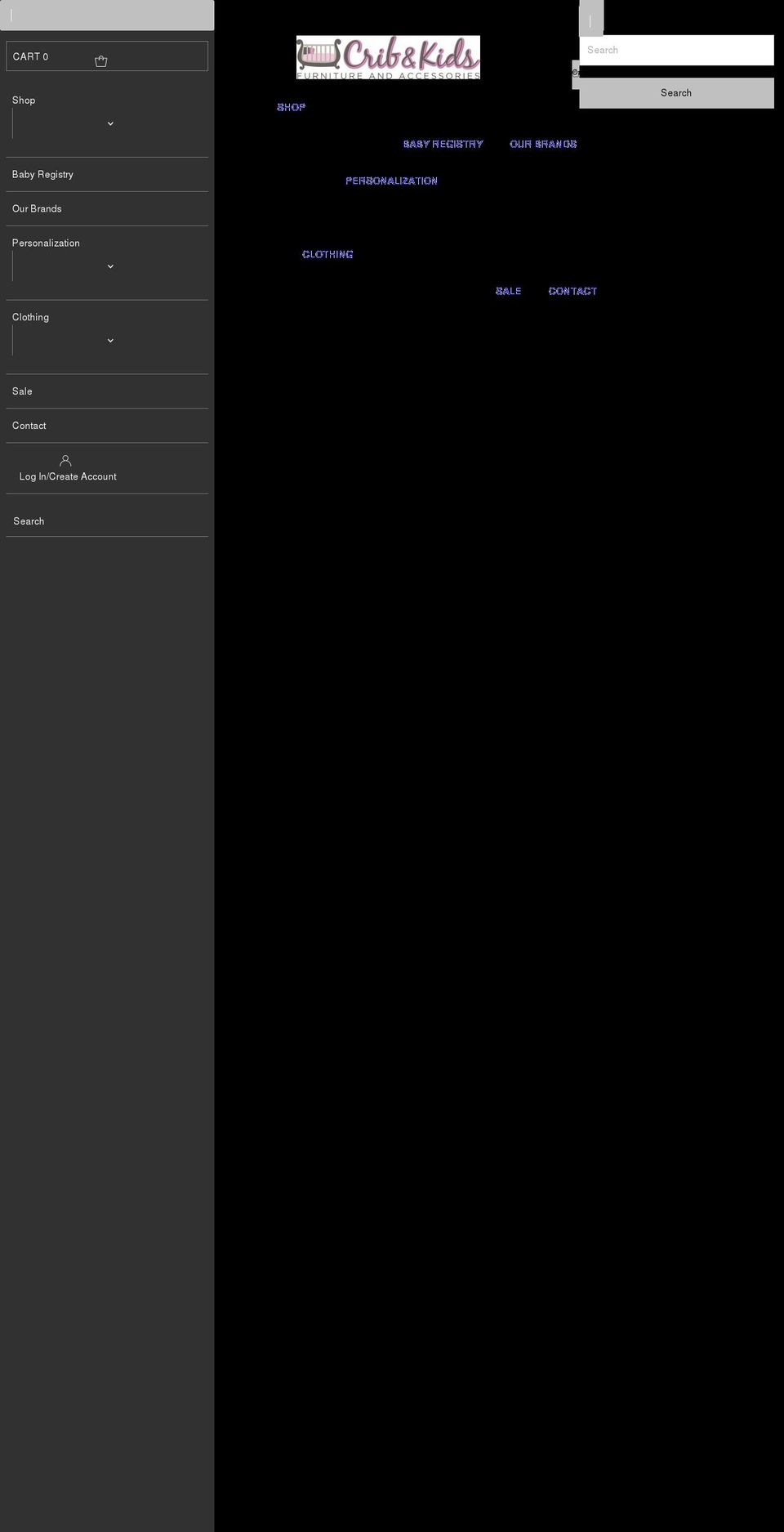 cribandkids.com shopify website screenshot