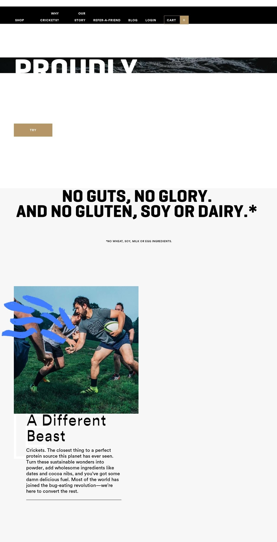 EXO Protein (2017) Shopify theme site example cricketbar.com