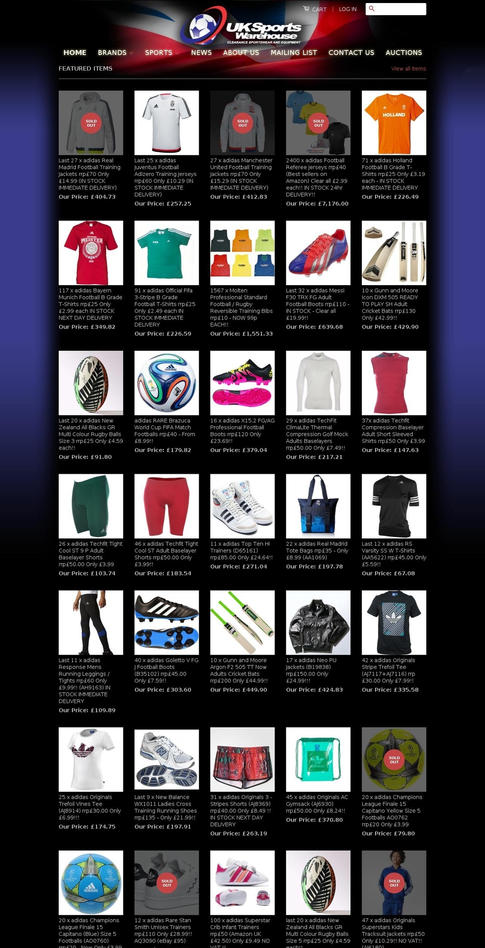 New UKSW Theme Shopify theme site example cricketbargains.com