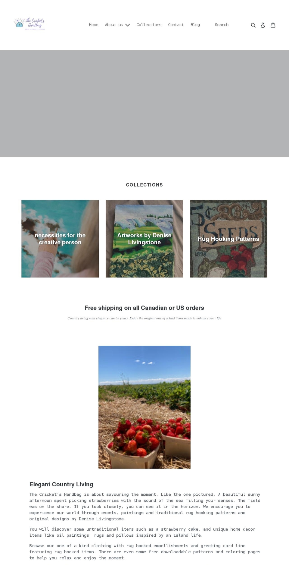 cricketshandbag.ca shopify website screenshot