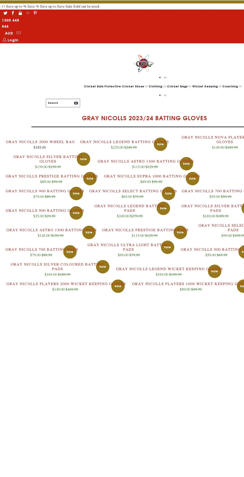 cricketworldmoorabbin.com shopify website screenshot