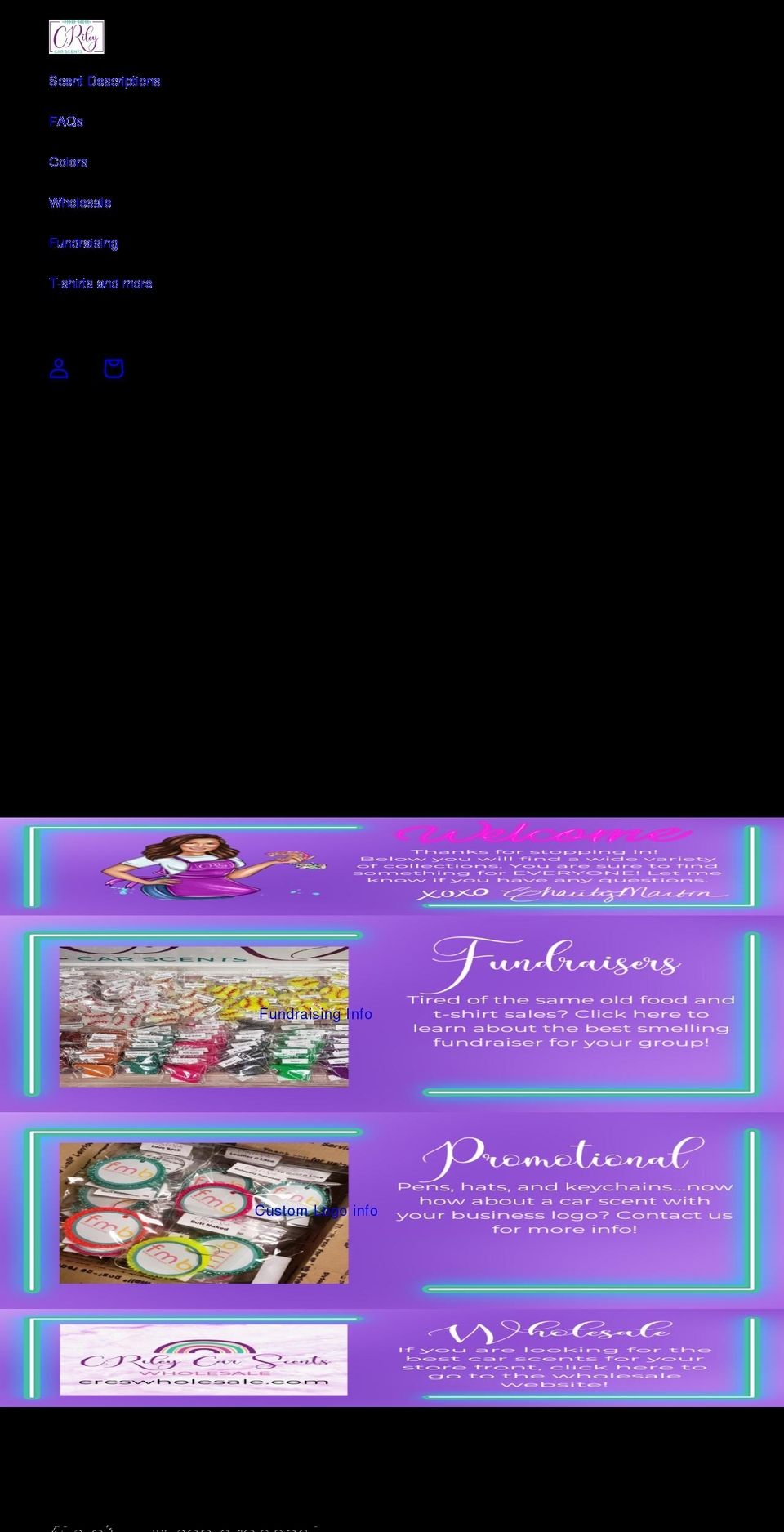 crileycarscents.com shopify website screenshot