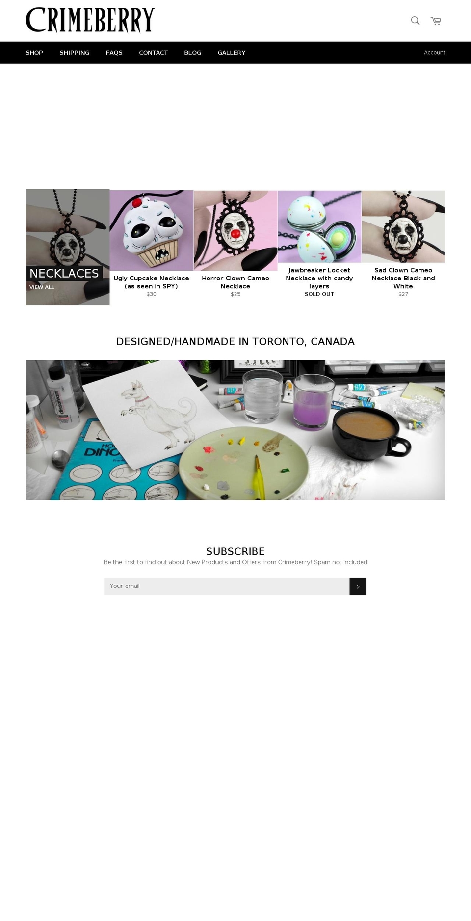 crimeberry.com shopify website screenshot