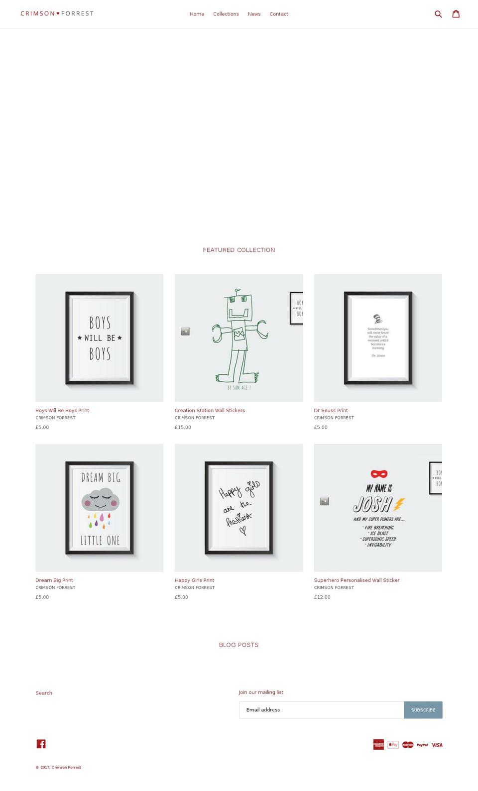 crimsonforrest.com shopify website screenshot