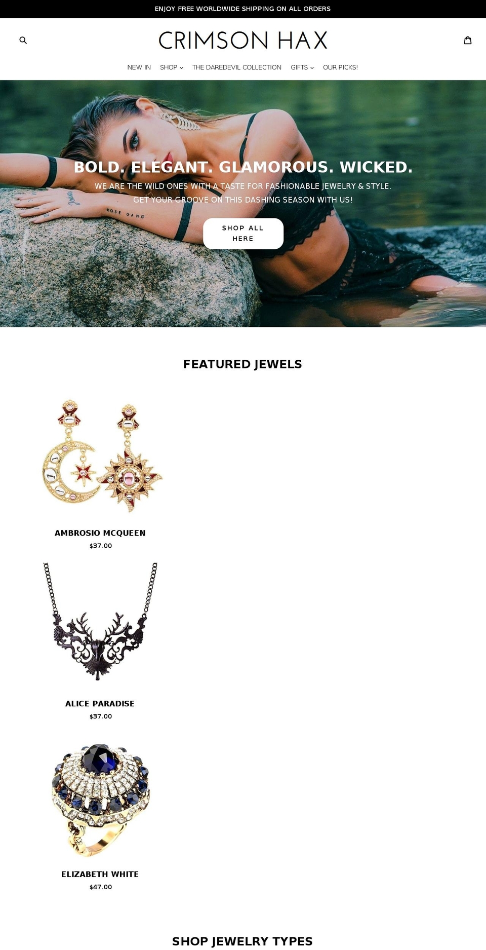 crimsonhax.com — Shopify storefront screenshot
