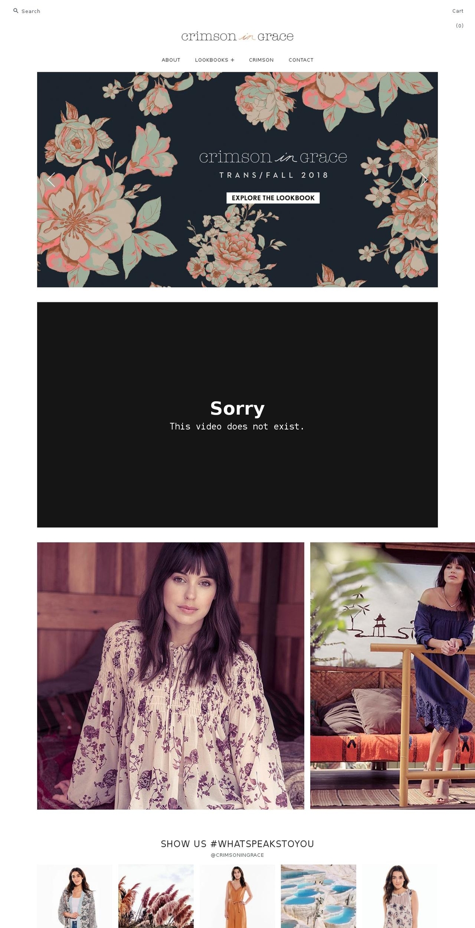 crimsoningrace.com — Shopify storefront screenshot