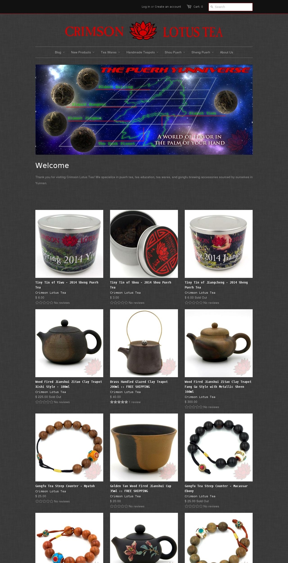 crimsonlotustea.com shopify website screenshot