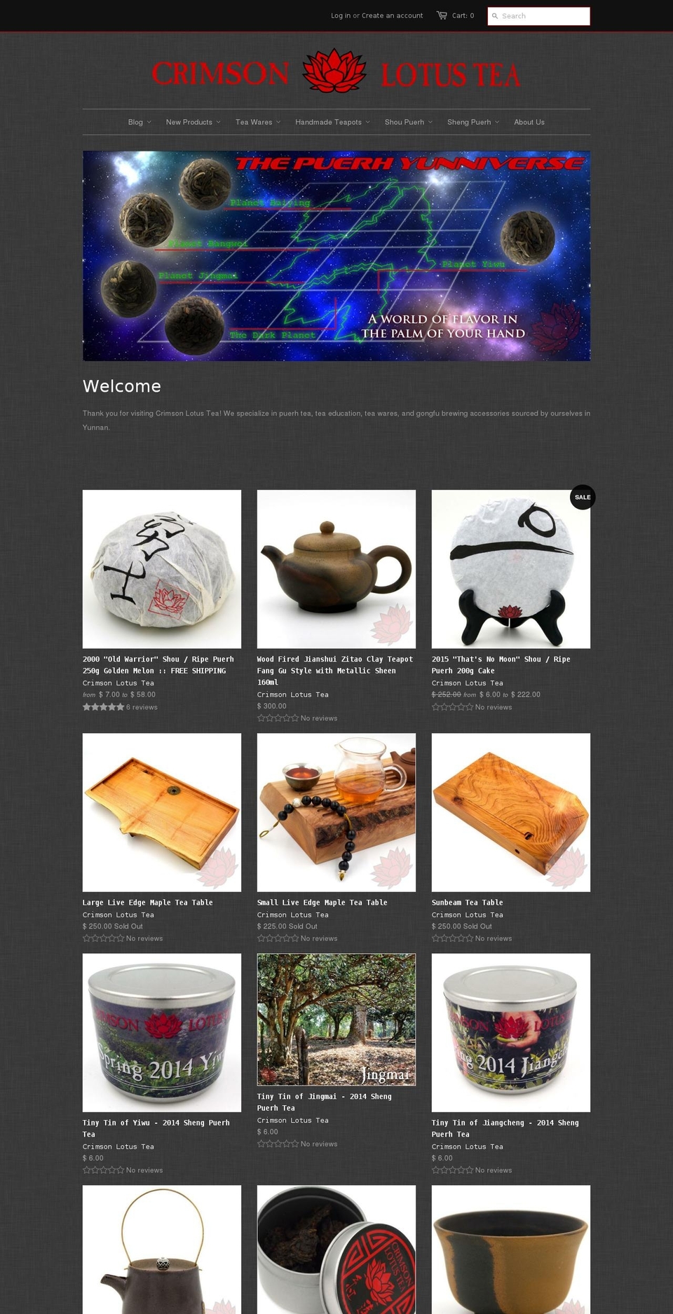 crimsonlotusteas.com shopify website screenshot