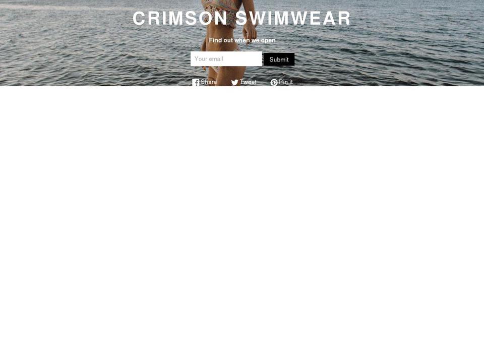 crimsonswimwear.com — Shopify storefront screenshot