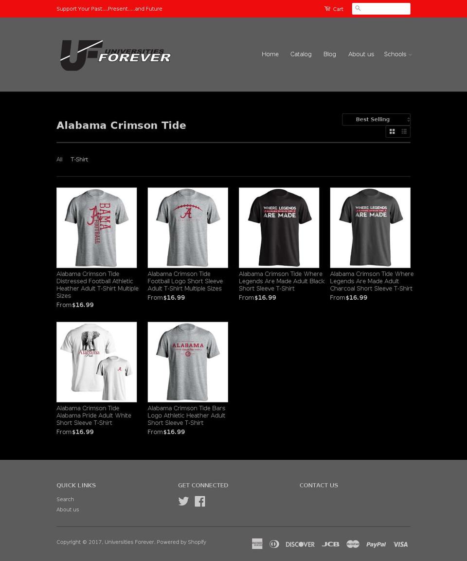 crimsontideforever.com shopify website screenshot