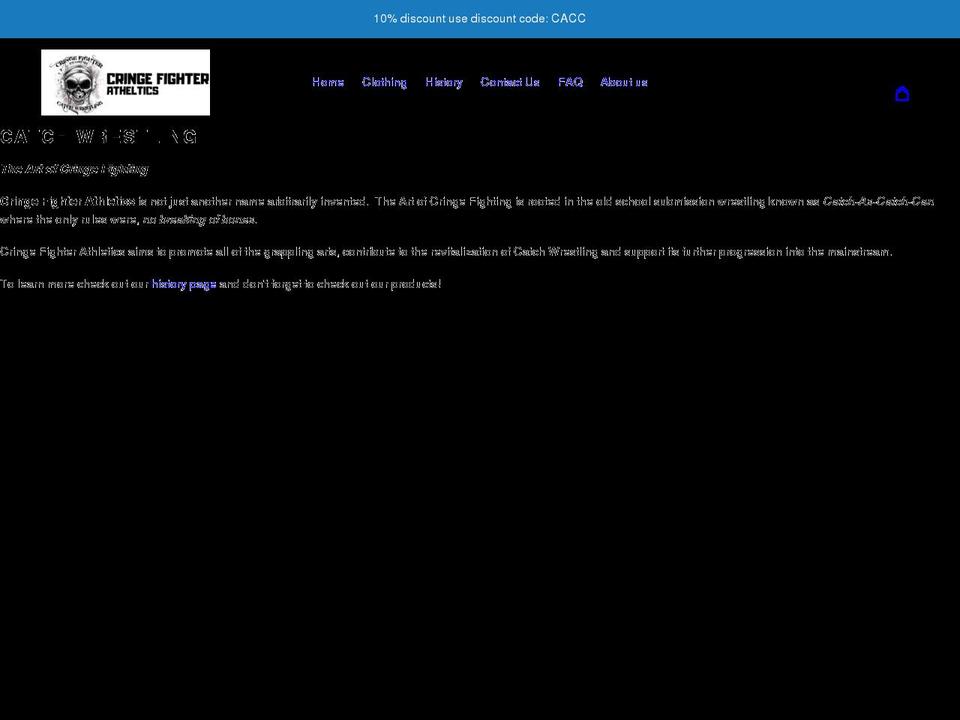 cringefighter.com shopify website screenshot