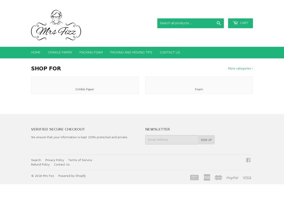 crinklepackaging.online shopify website screenshot