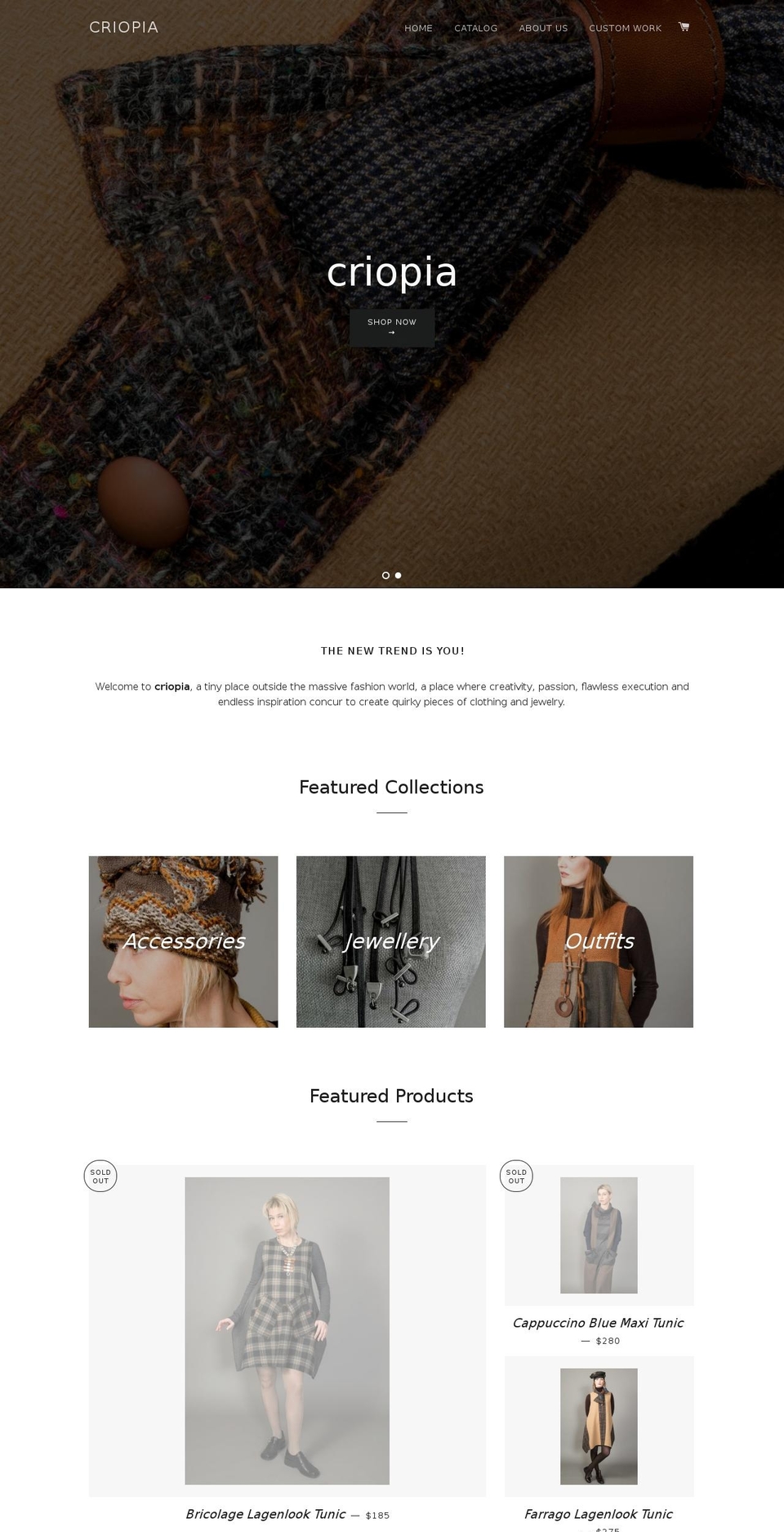 criopia.com shopify website screenshot