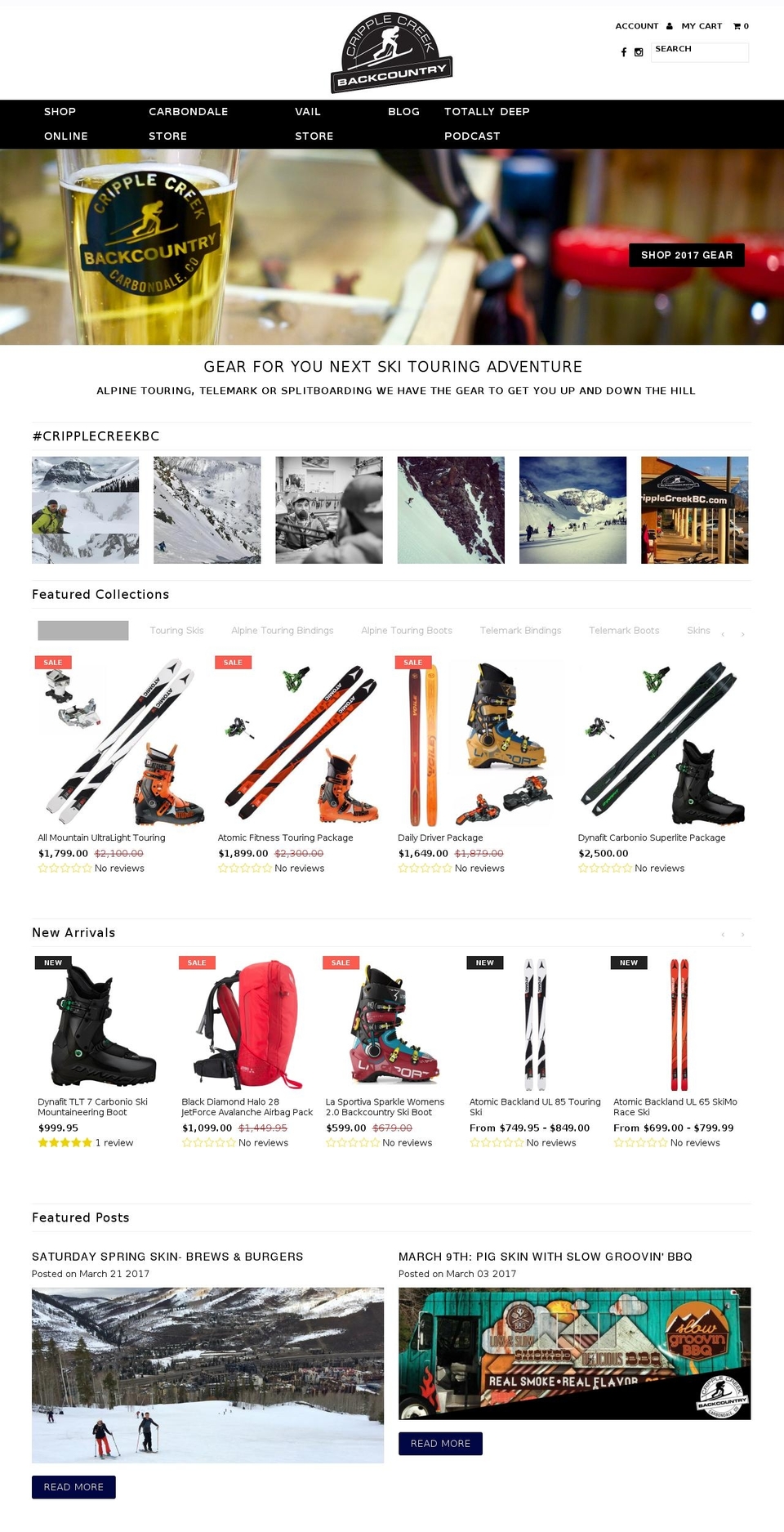 cripplecreekbc.com shopify website screenshot