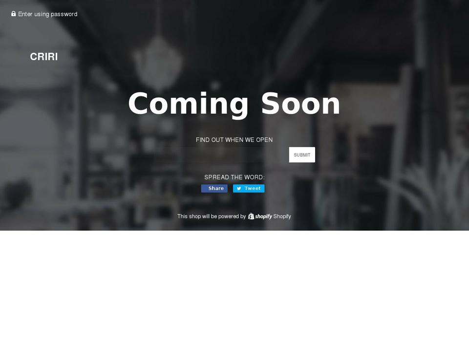 criri.com shopify website screenshot
