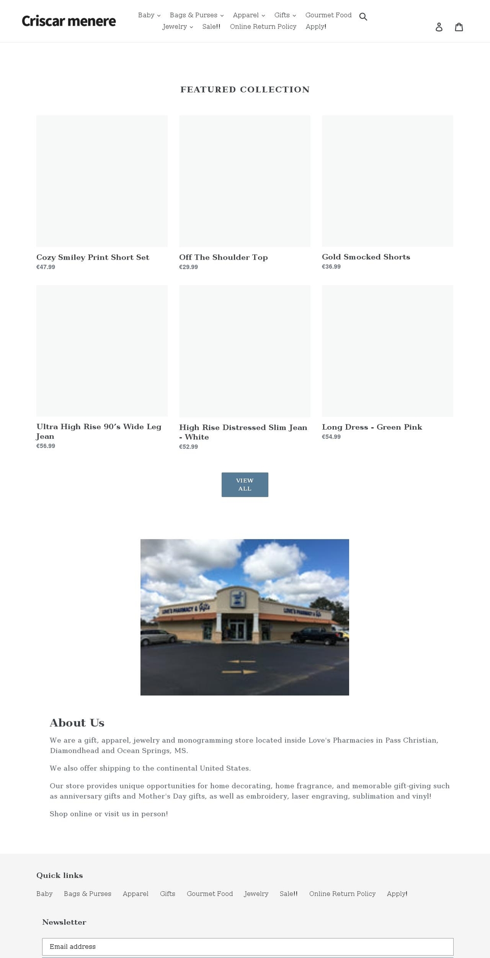criscarmenere.com shopify website screenshot