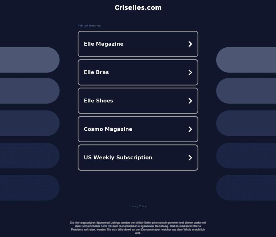criselles.com — Shopify storefront screenshot