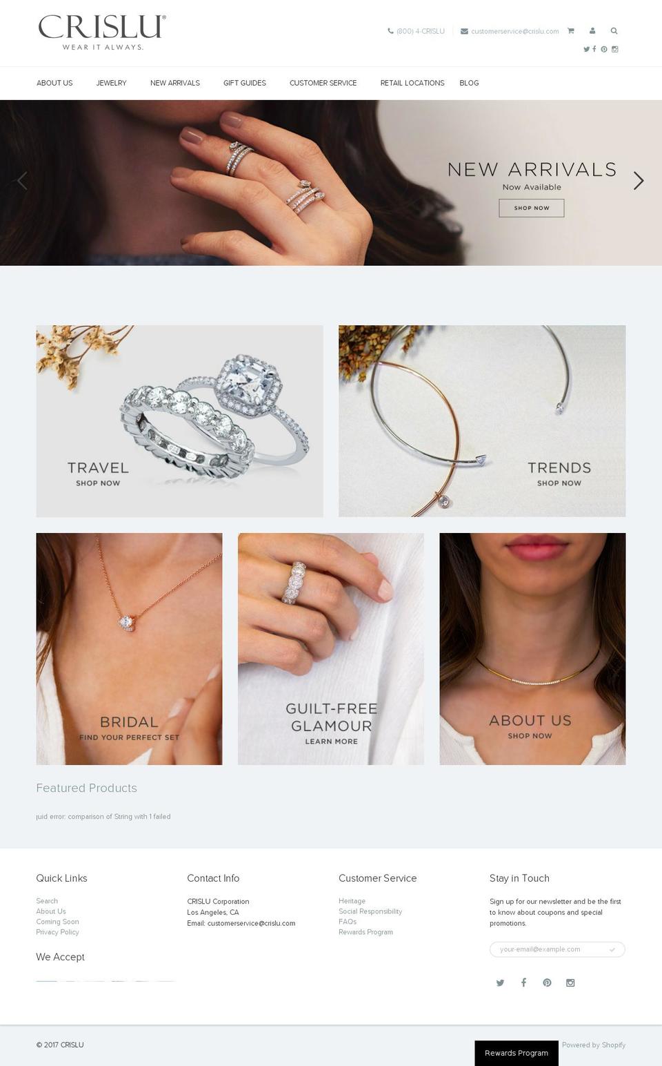 crislu.com shopify website screenshot