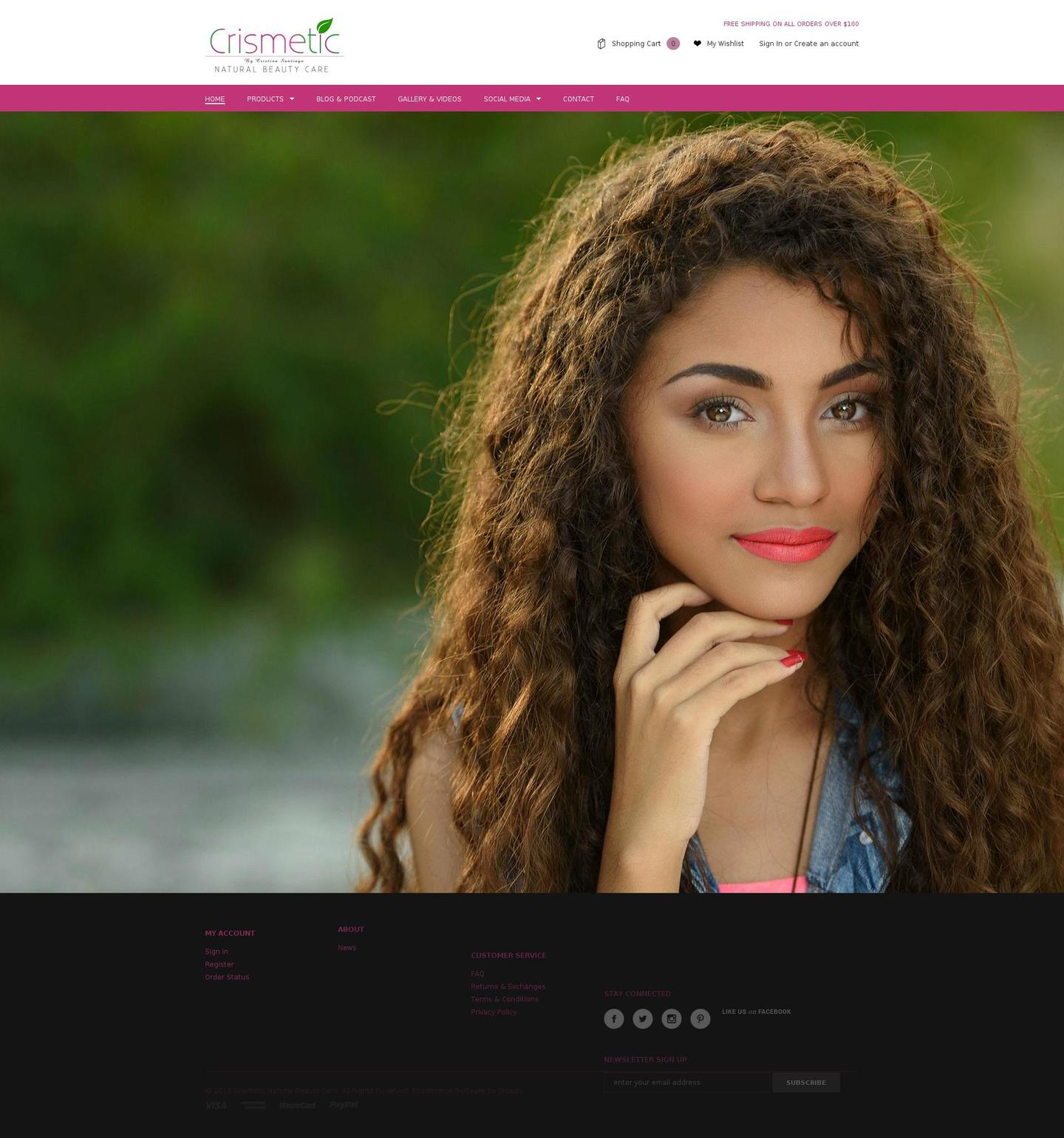 crismetic.com — Shopify storefront screenshot