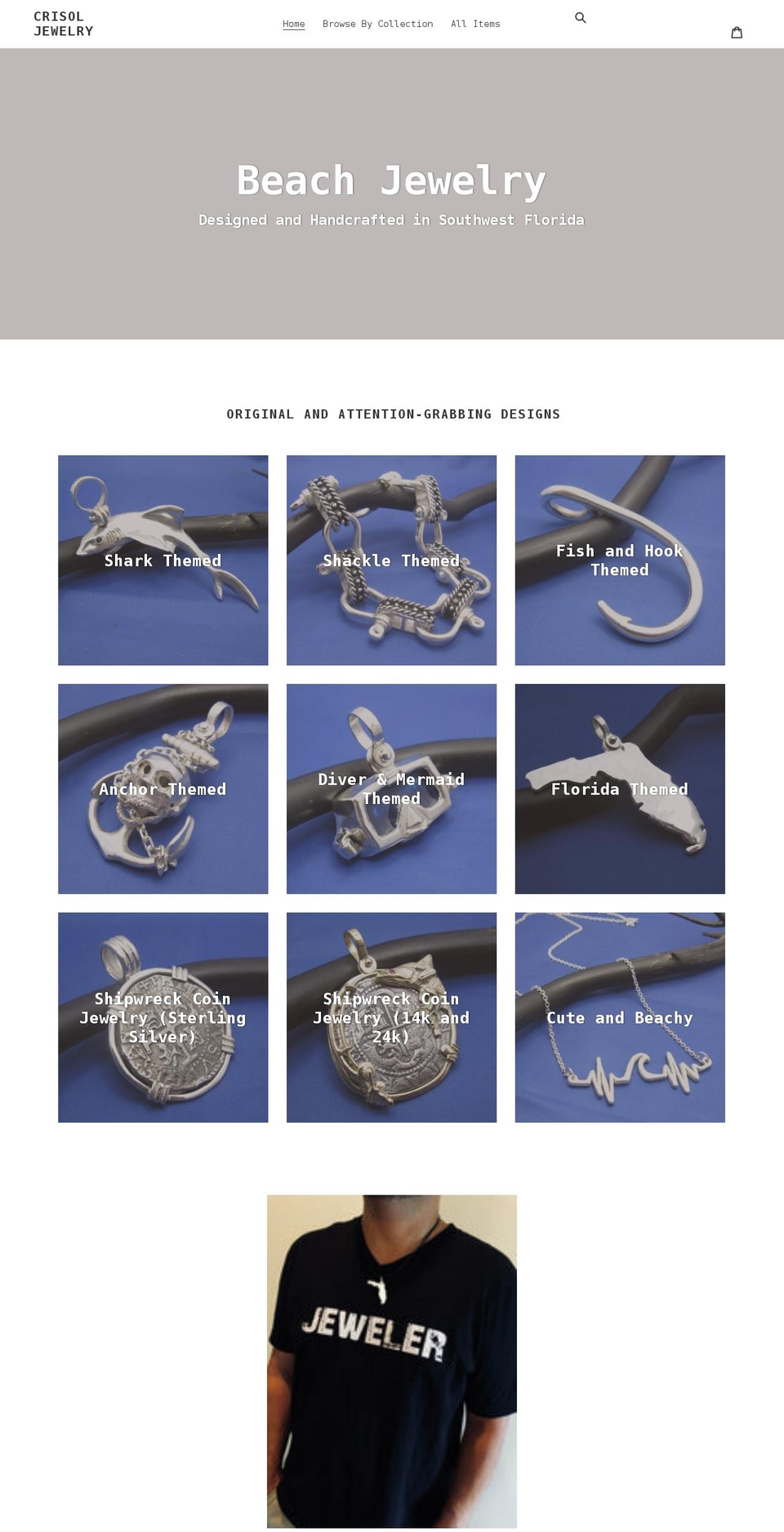 crisoljewelry.com shopify website screenshot
