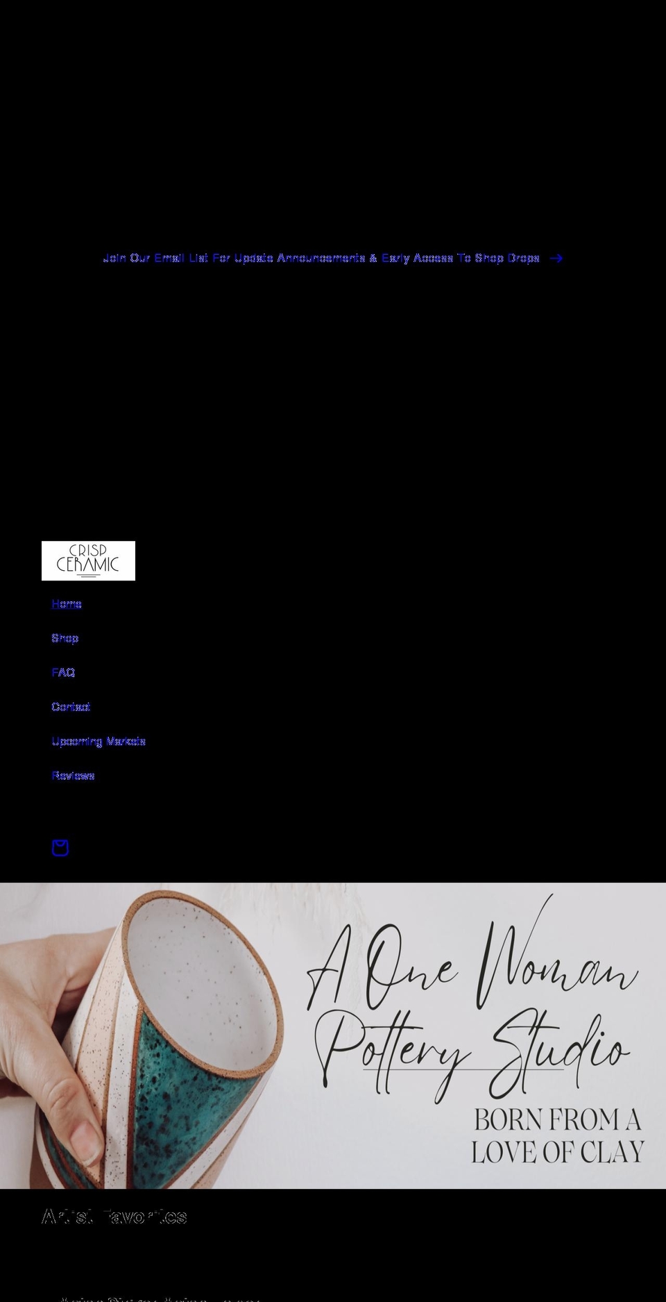 crispceramic.com shopify website screenshot