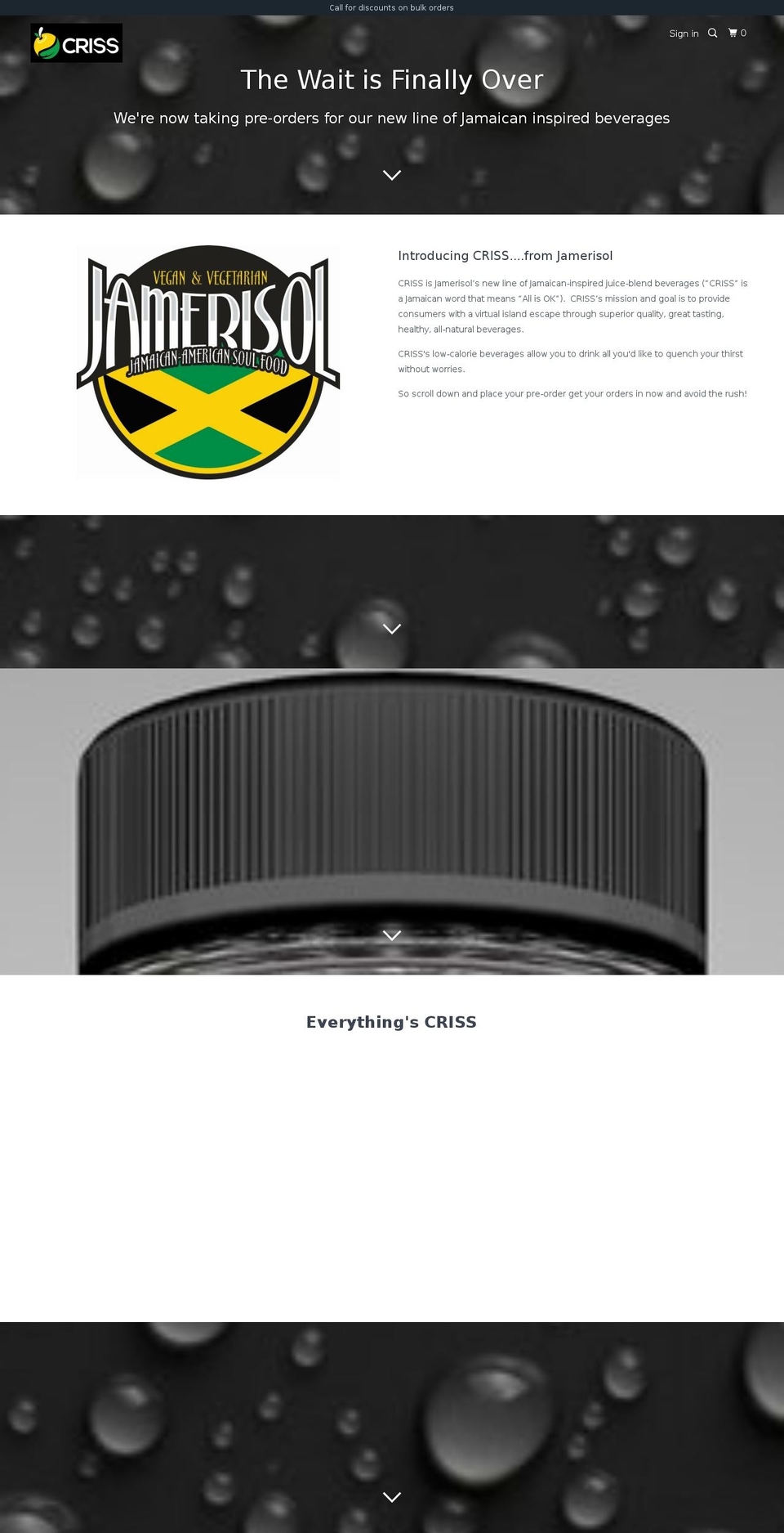 crissbrand.com — Shopify storefront screenshot