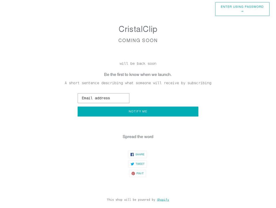 cristalclip.com shopify website screenshot